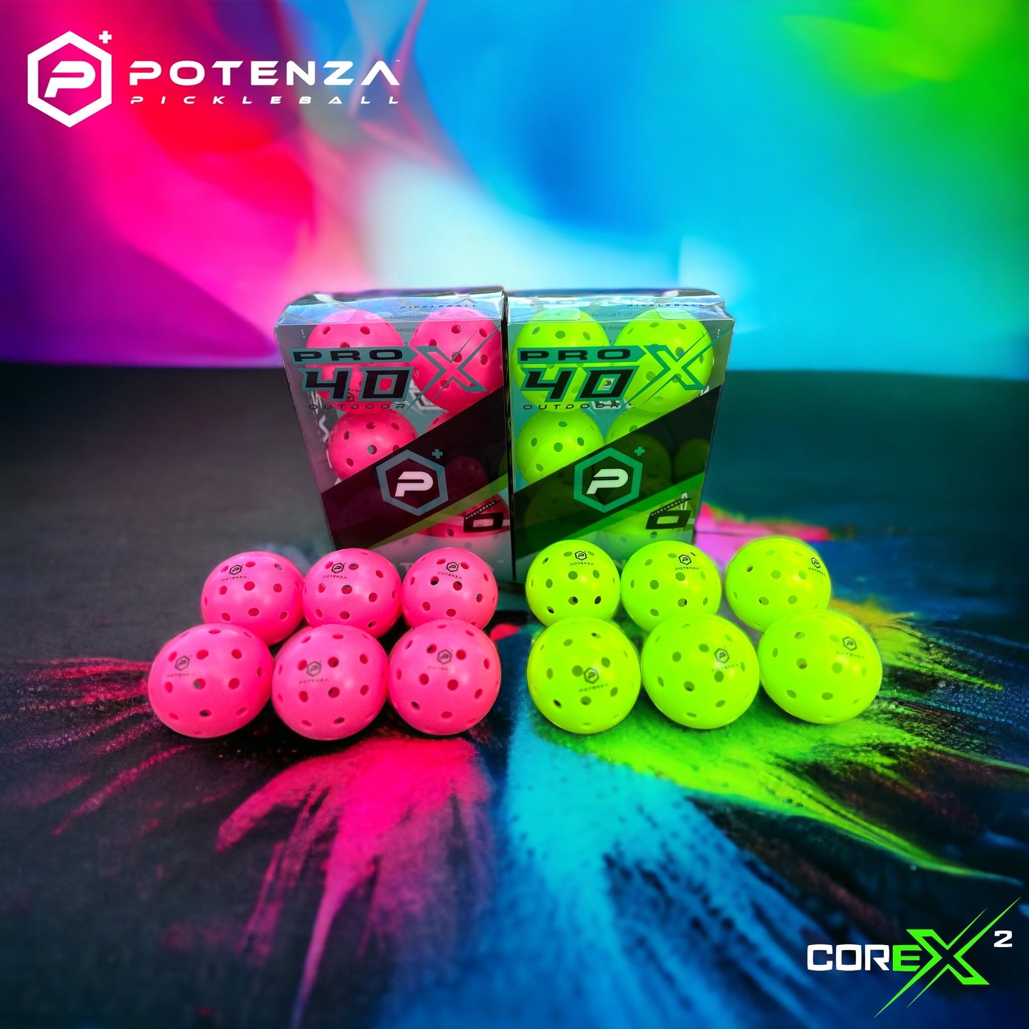 PRO 40X COREx Outdoor Ball (6-pack) NEON