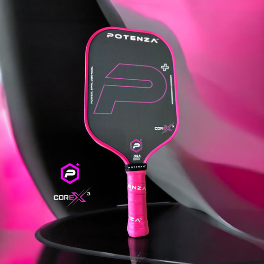 P+ PowerSpin Carbon COREx3 (Neon Pink, Elongated Face)