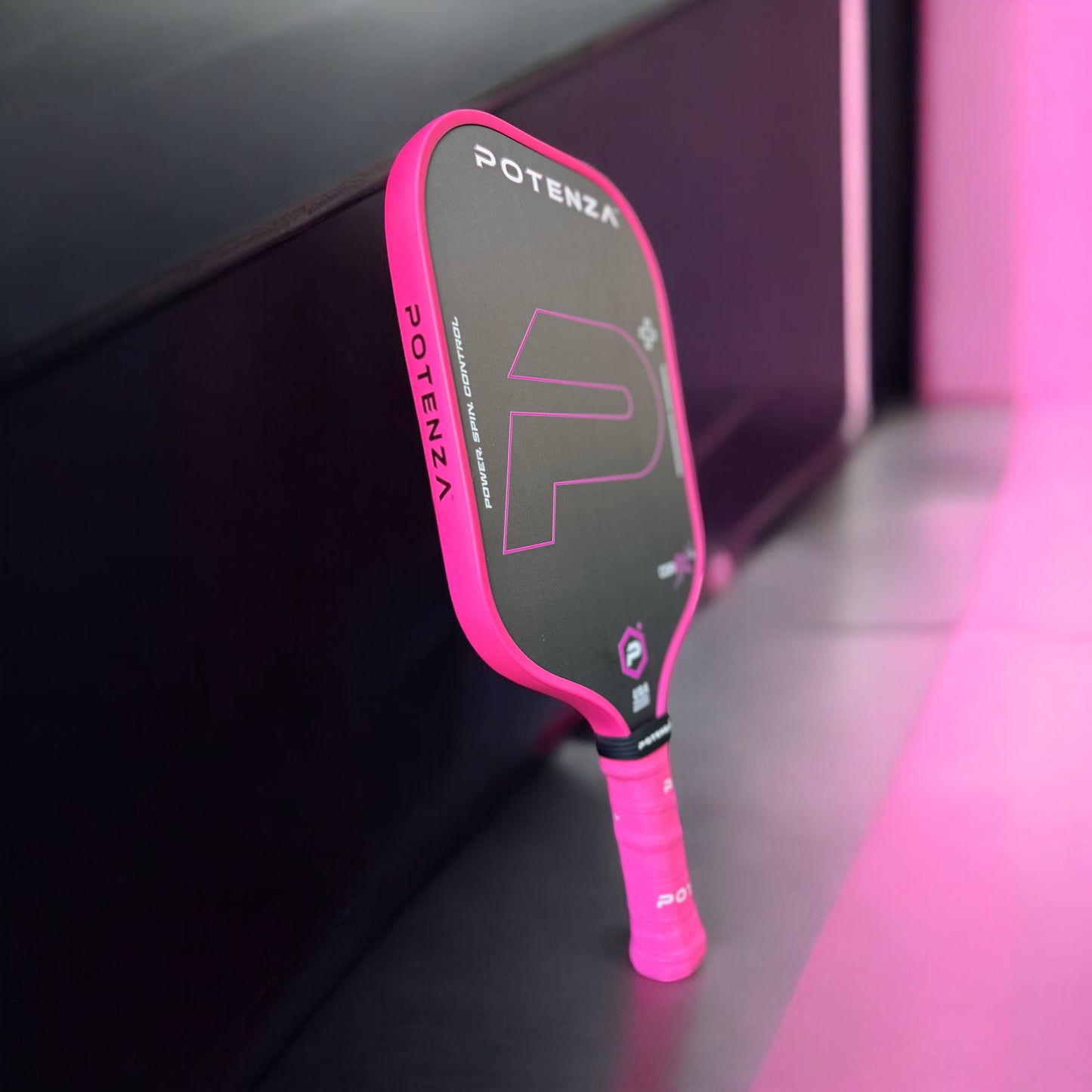 P+ PowerSpin Carbon COREx3 (Neon Pink, Elongated Face)