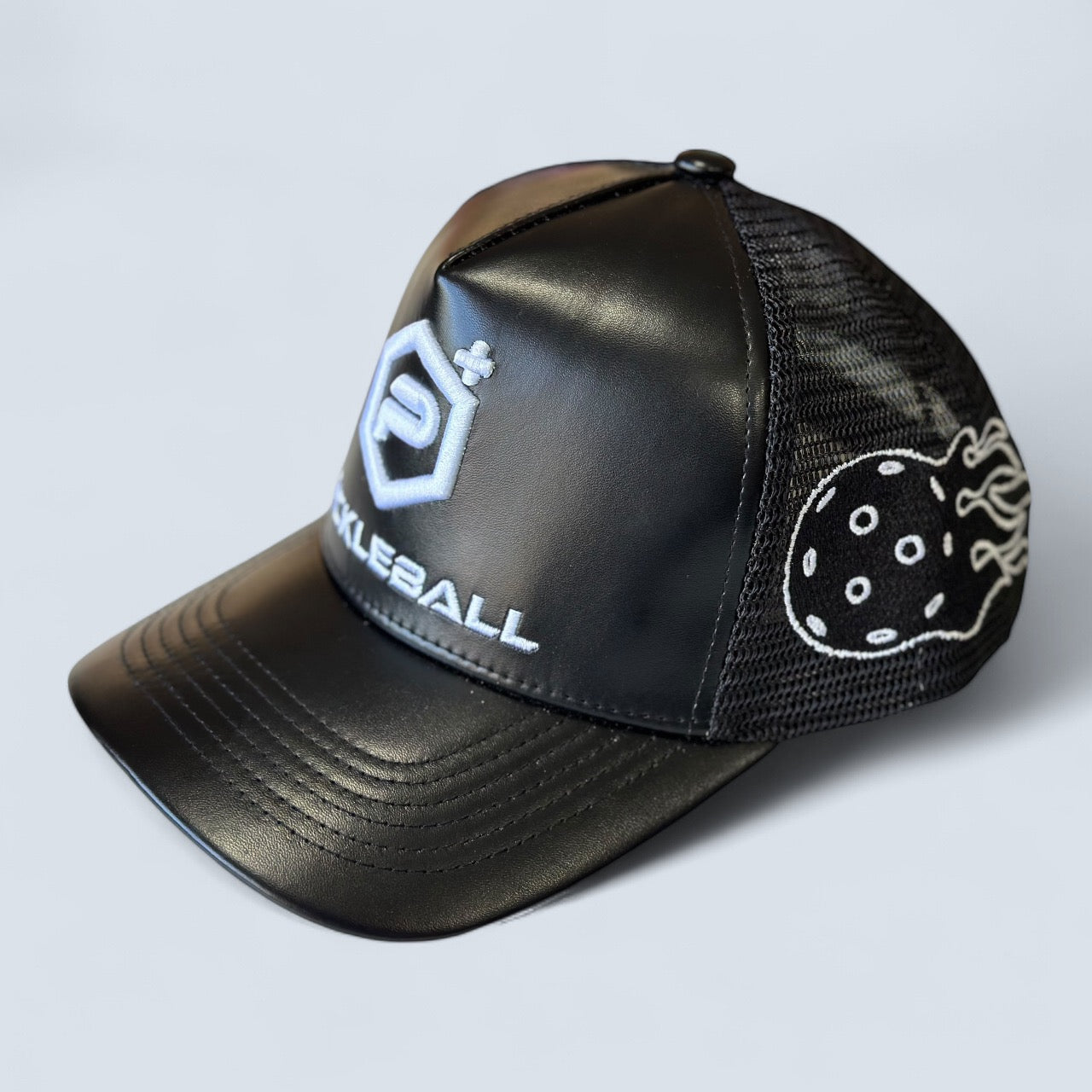 Leather Logo Trucker Hat